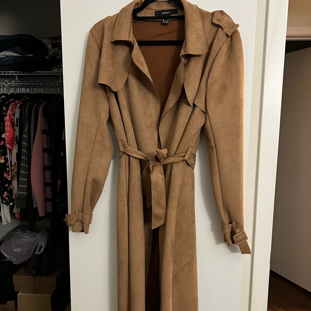 Camel trench coat